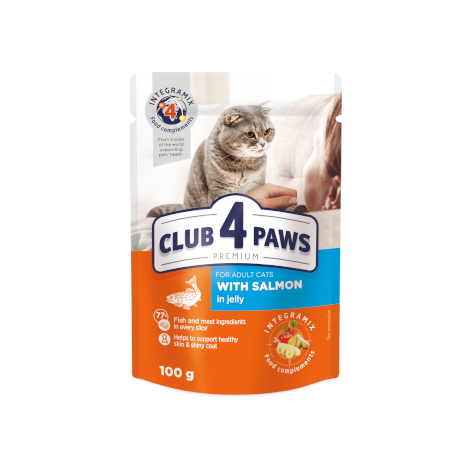 CLUB 4 PAWS PREMIUM "SU LAŠIŠA DREBUČIUOSE". PILNAVERTIS DRĖGNI PAŠARAI SUAUGUSIOMS KATĖMS