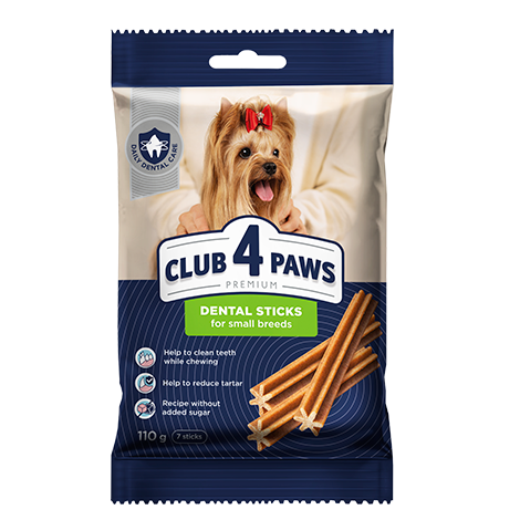 CLUB 4 PAWS PREMIUM AUKŠČIAUSIOS RŪŠIES KRAMTALAI: LAZDELĖS DANTIMS. PAŠARO PAPILDAS MAŽŲ VEISLIŲ SUAUGUSIEMS ŠUNIM