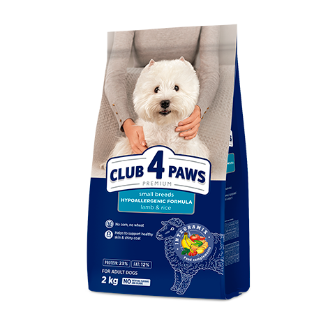 CLUB 4 PAWS PREMIUM „ĖRIENA IR RYŽIAI“ SUAUGUSIEMS MAŽOMS VEISLĖMS ŠUNIMS. PILNAVERTIS SAUSAS PAŠARAS