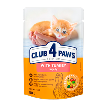 CLUB 4 PAWS PREMIUM KAČIUKAMS "SU KALAKUTIENA DREBUČIUOSE". VISAVERTIS KONSERVUOTAS ĖDALAS
