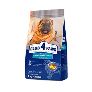CLUB 4 PAWS PREMIUM „ĖRIUKAS IR RYŽIAI“ SUAUGUSIEMS VISŲ VEISLIŲ ŠUNIMS. PILNAVERTIS SAUSAS PAŠARAS