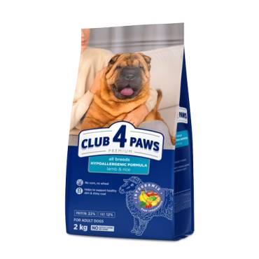 CLUB 4 PAWS PREMIUM „ĖRIUKAS IR RYŽIAI“ SUAUGUSIEMS VISŲ VEISLIŲ ŠUNIMS. PILNAVERTIS SAUSAS PAŠARAS