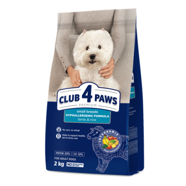 CLUB 4 PAWS PREMIUM „ĖRIENA IR RYŽIAI“ SUAUGUSIEMS MAŽOMS VEISLĖMS ŠUNIMS. PILNAVERTIS SAUSAS PAŠARAS